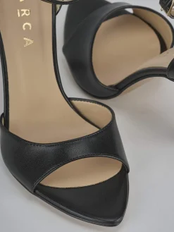 Sandali tacco 9cm pelle nero