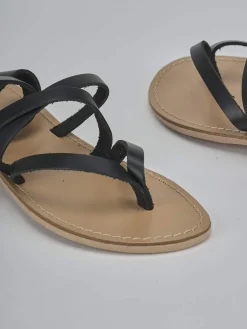 Sandali tacco 1cm pelle nero