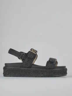Sandali tacco 1cm pelle nero
