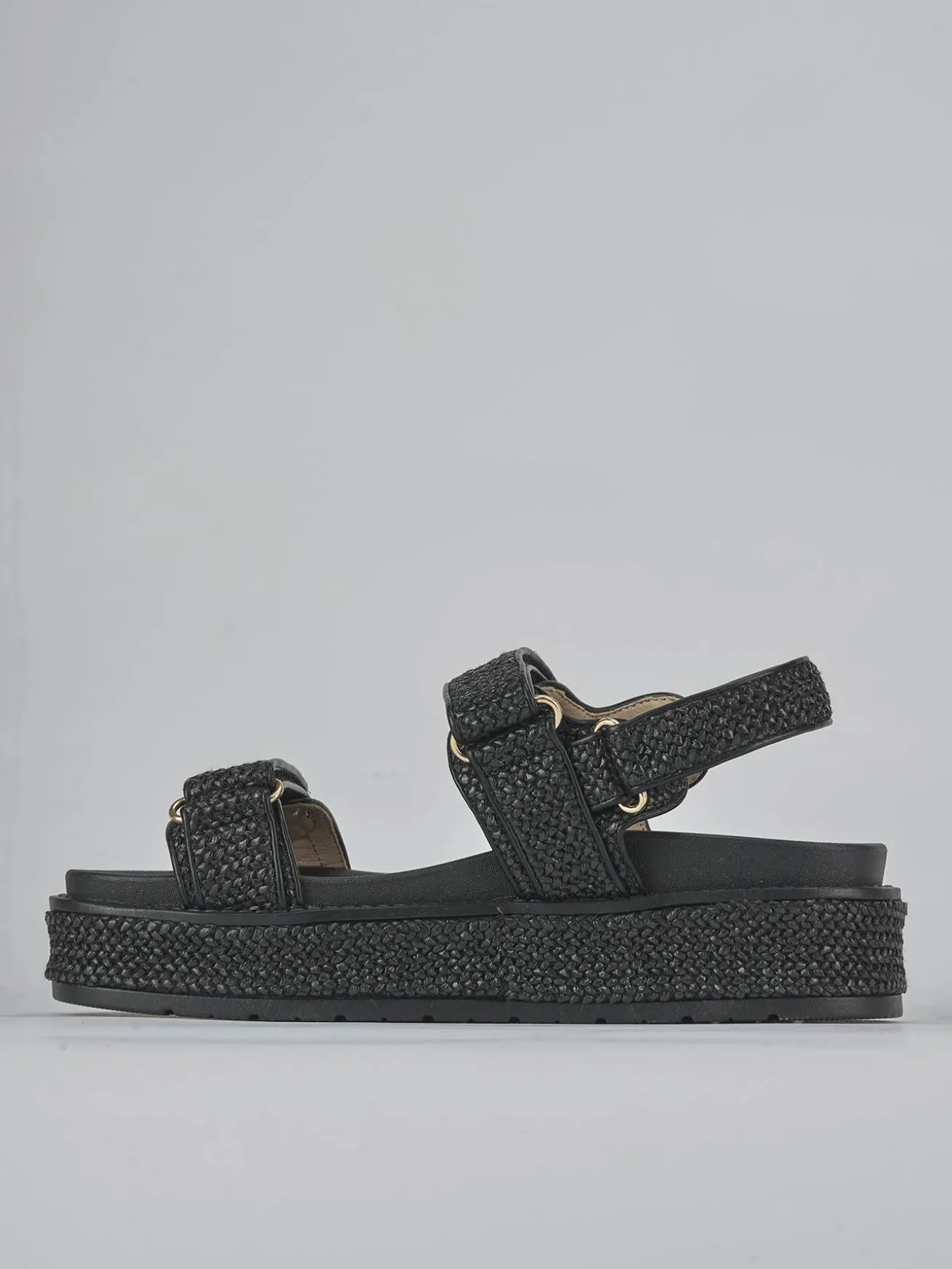 Sandali tacco 1cm pelle nero