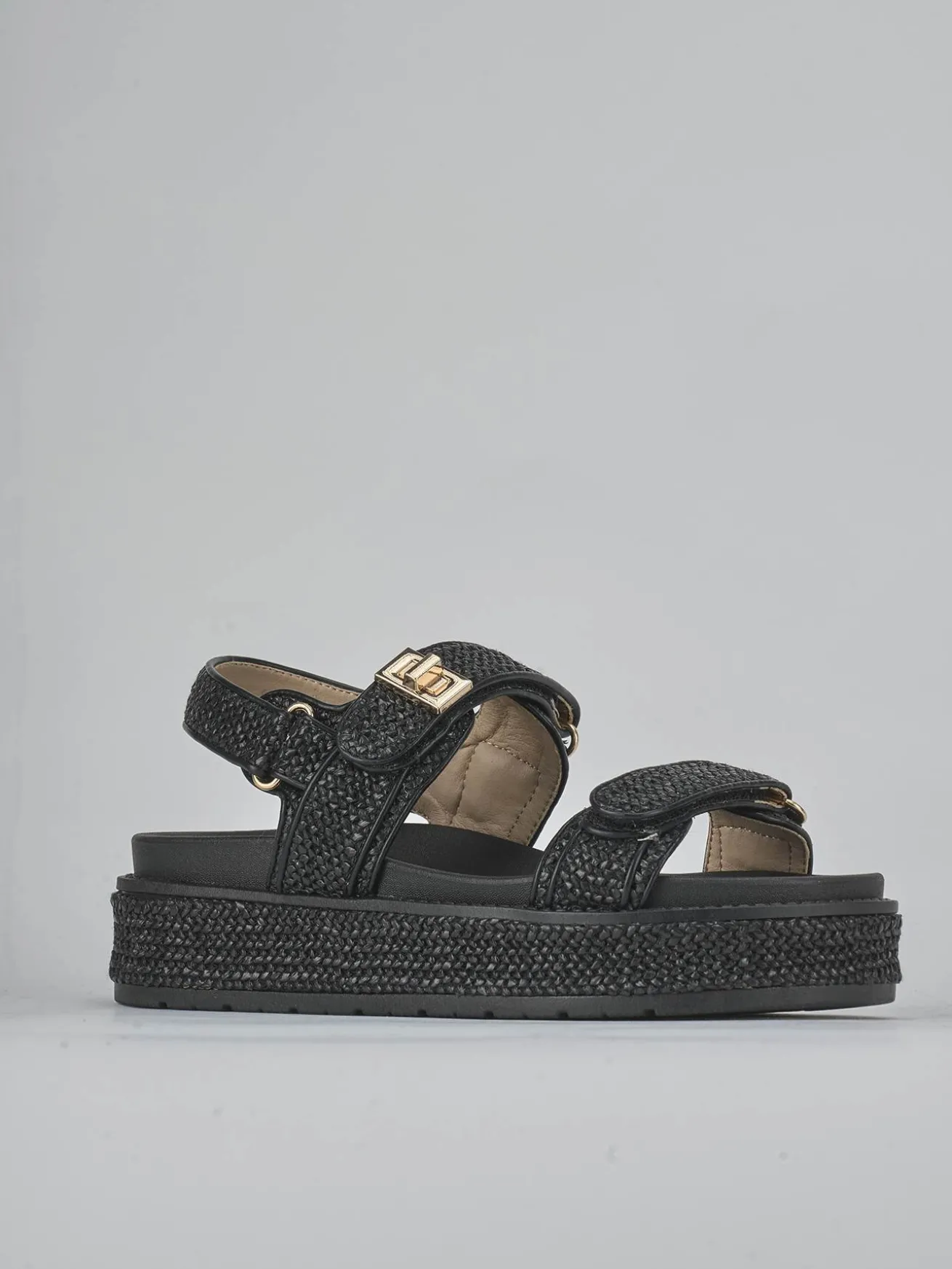 Sandali tacco 1cm pelle nero