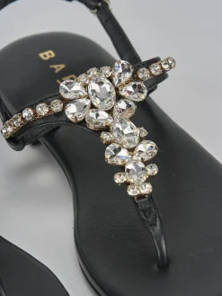 Sandali tacco 1cm pelle nero