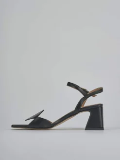 Sandali tacco 5cm pelle nero