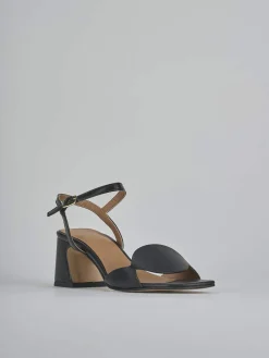 Sandali tacco 5cm pelle nero