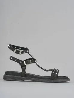 Sandali tacco 1cm pelle nero