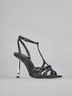 Sandali tacco 9cm pelle nero