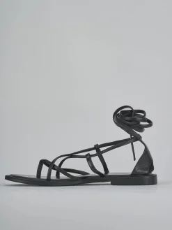 Sandali tacco 1cm pelle nero