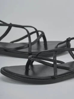 Sandali tacco 1cm pelle nero