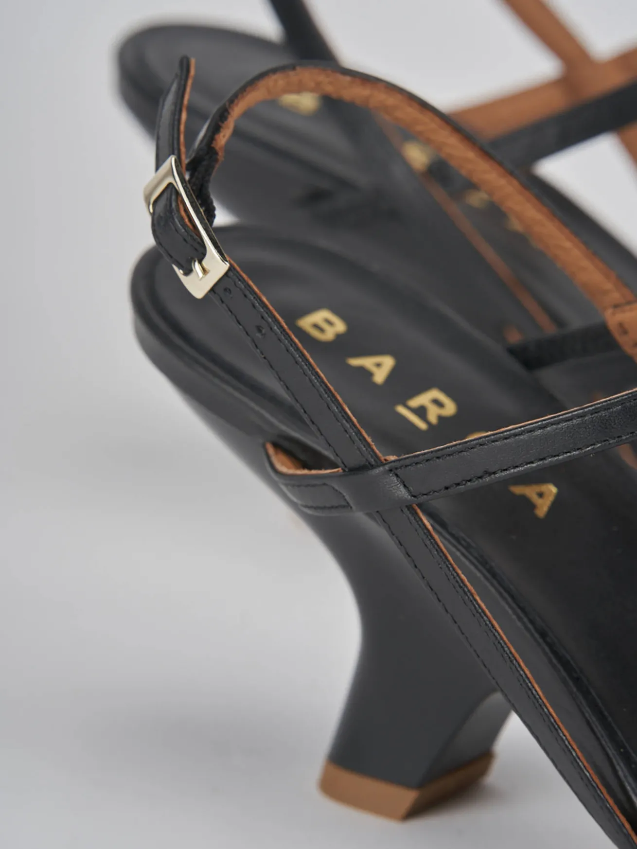 Sandali tacco 8cm pelle nero