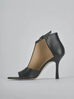 Sandali tacco 9cm pelle nero