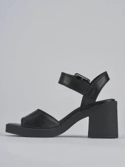 Sandali tacco 7cm pelle nero