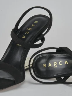 Sandali tacco 8cm pelle nero