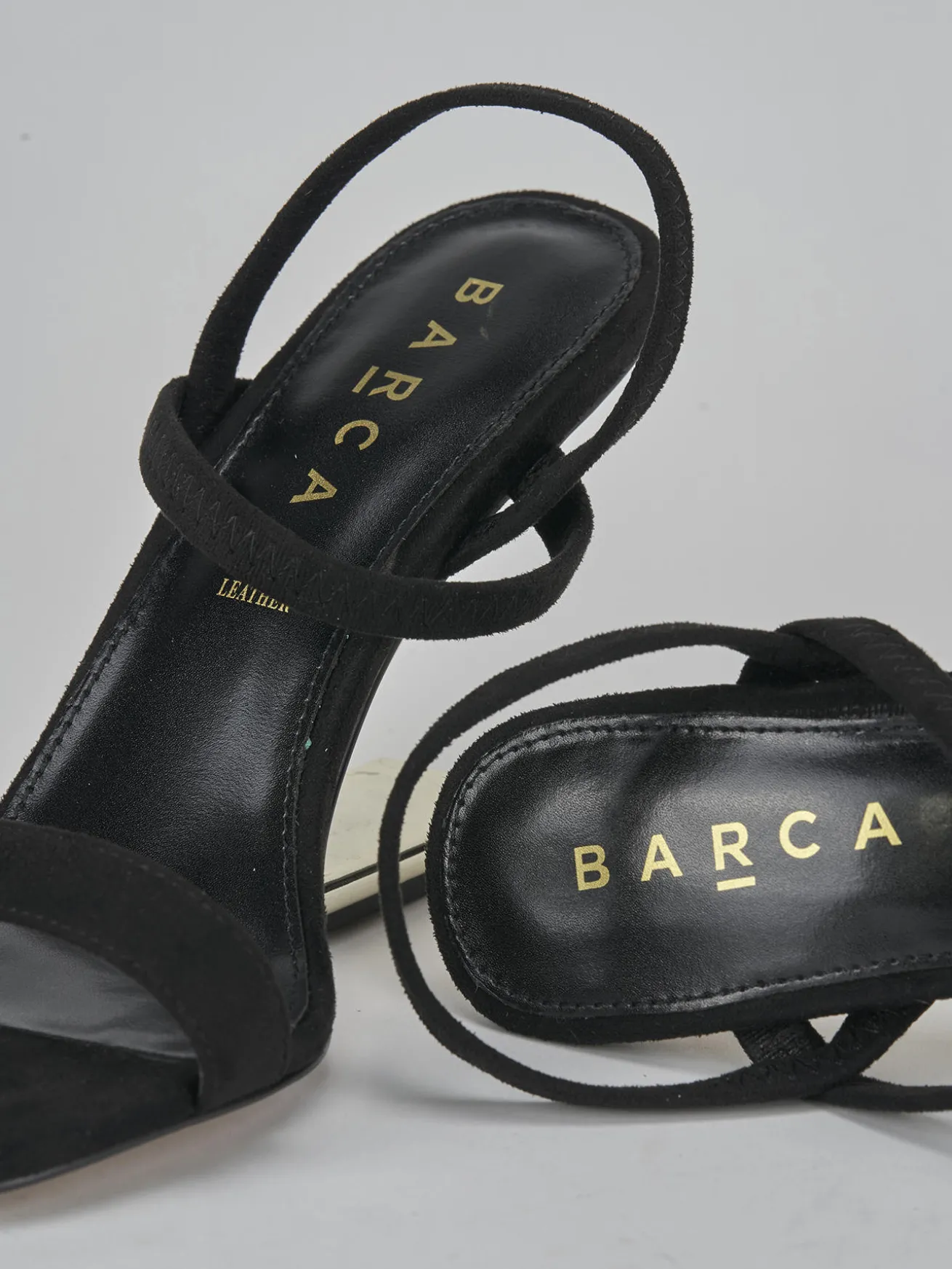 Sandali tacco 8cm pelle nero