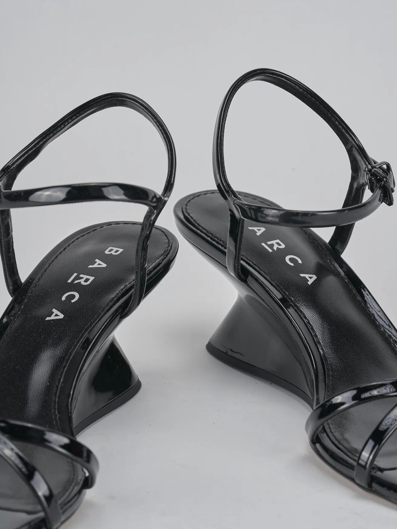 Sandali tacco 5cm pelle nero