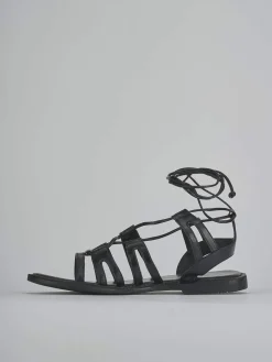 Sandali tacco 1cm pelle nero