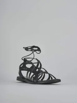 Sandali tacco 1cm pelle nero