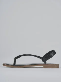 Sandali tacco 1cm pelle nero