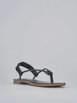 Sandali tacco 1cm pelle nero