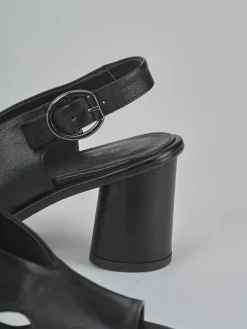 Sandali tacco 6cm pelle nero