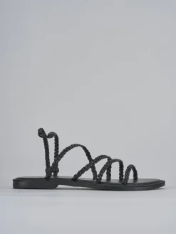 Sandali tacco 1cm pelle nero