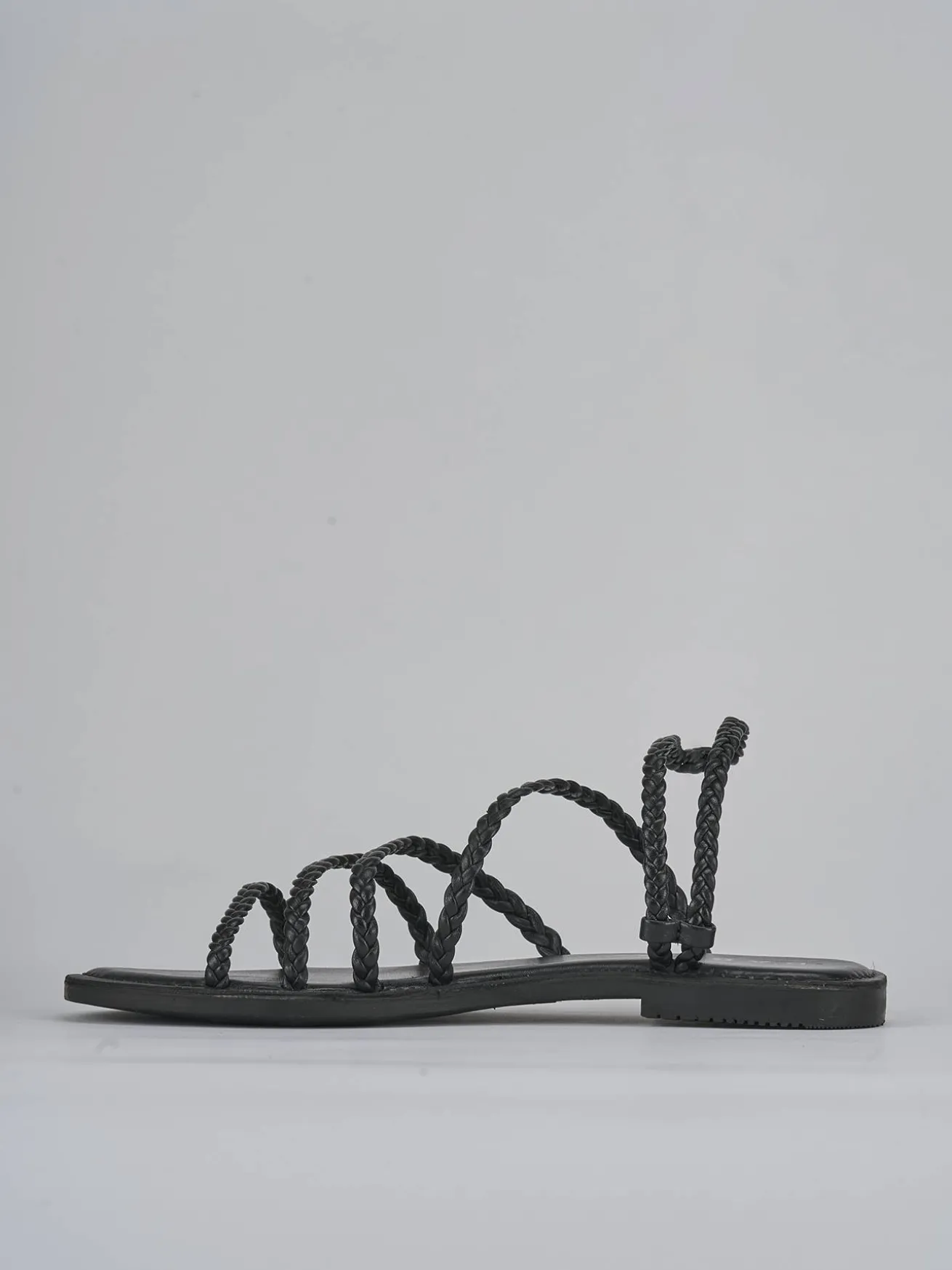 Sandali tacco 1cm pelle nero