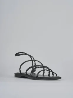 Sandali tacco 1cm pelle nero