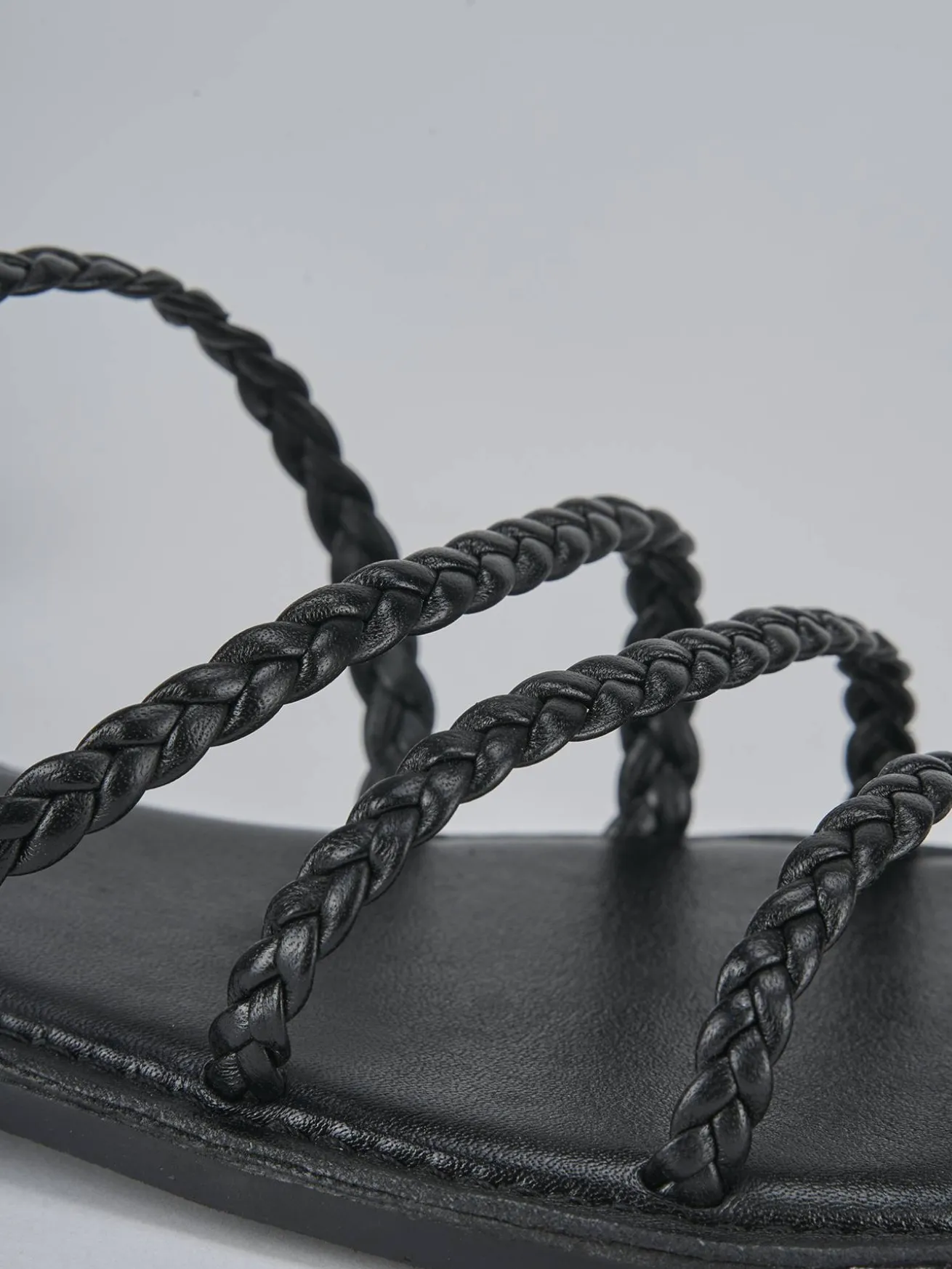 Sandali tacco 1cm pelle nero