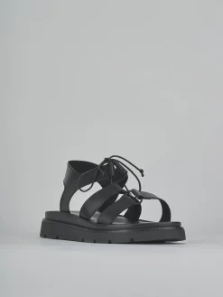 Sandali tacco 1cm pelle nero