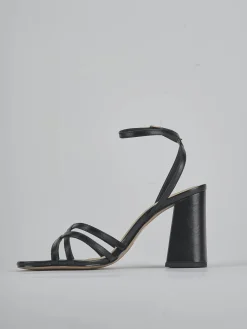 Sandali tacco 8cm pelle nero