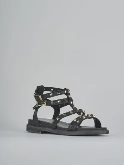 Sandali tacco 2cm pelle nero