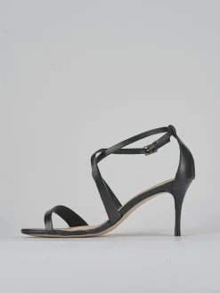 Sandali tacco 7cm pelle nero
