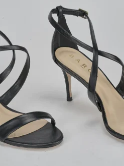 Sandali tacco 7cm pelle nero
