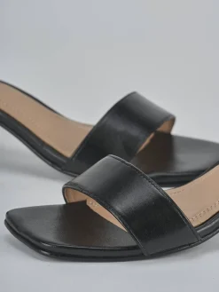 Sandali tacco 5cm pelle nero