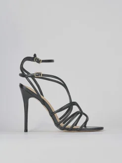 Sandali tacco 10cm pelle nero