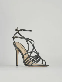 Sandali tacco 10cm pelle nero