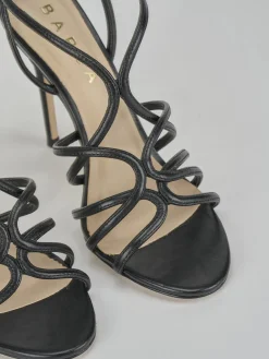 Sandali tacco 10cm pelle nero