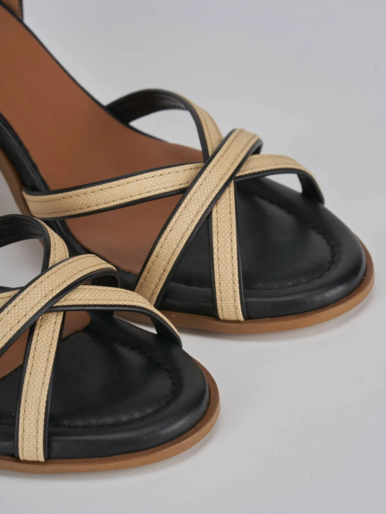 Sandali tacco 8cm pelle nero