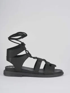 Sandali tacco 1cm pelle nero