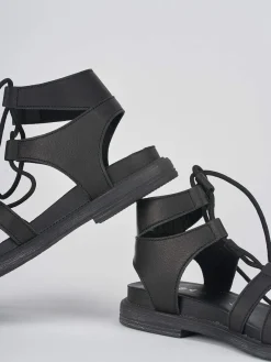 Sandali tacco 1cm pelle nero