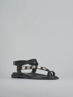 Sandali tacco 1cm pelle nero