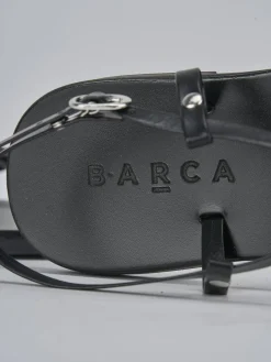 Sandali tacco 1cm pelle nero