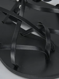 Sandali tacco 1cm pelle nero