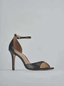Sandali tacco 9cm pelle nero