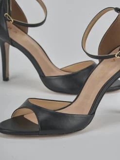 Sandali tacco 9cm pelle nero