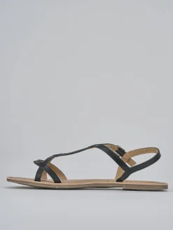 Sandali tacco 1cm pelle nero