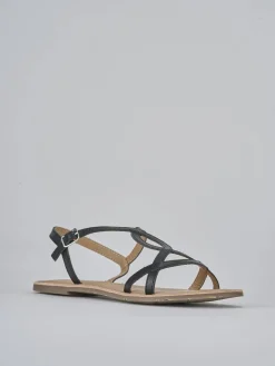 Sandali tacco 1cm pelle nero