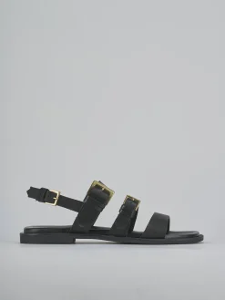 Sandali tacco 1cm pelle nero