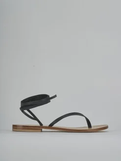 Sandali tacco 1cm pelle nero