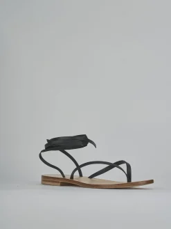 Sandali tacco 1cm pelle nero