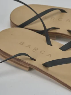 Sandali tacco 1cm pelle nero